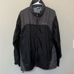 Columbia Men's Black and Dark Gray Windbreaker